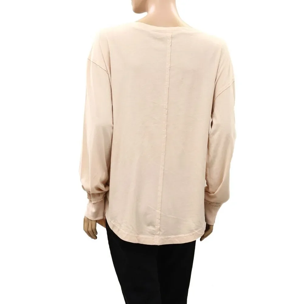Free People Verde Valley Arizona Embroidered Graphic Long Sleeve Top M 289859